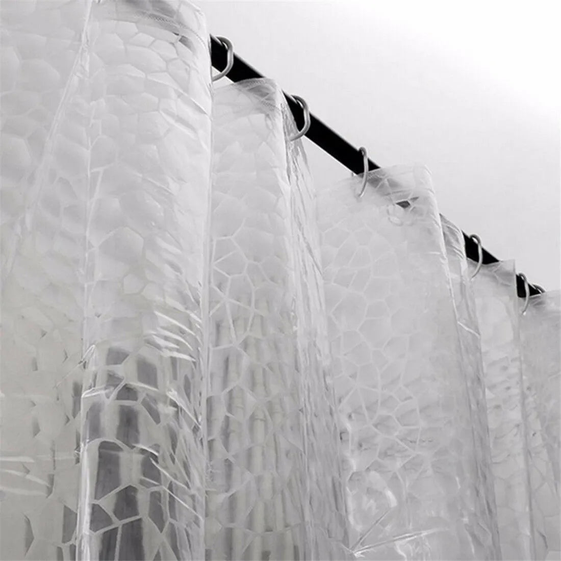 Waterproof 3D Thickened Transparent Shower Curtain - Crystal Decor Shop