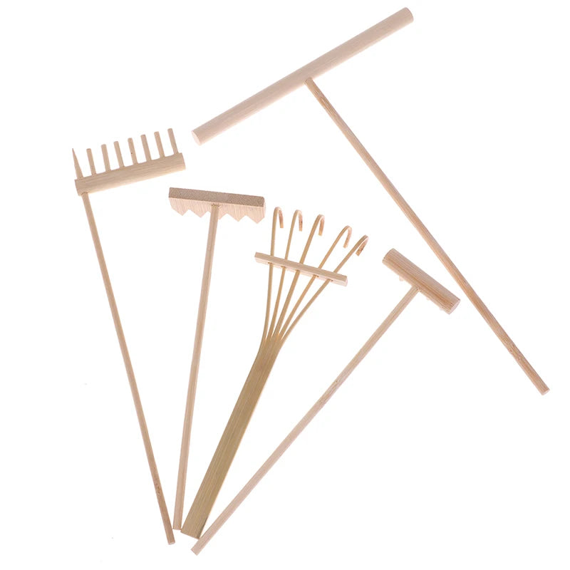 5pcs Bamboo Zen Garden Rake - Crystal Decor Shop