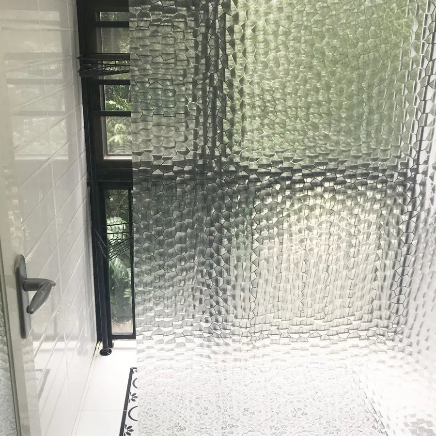 Waterproof 3D Thickened Transparent Shower Curtain - Crystal Decor Shop