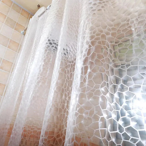Waterproof 3D Thickened Transparent Shower Curtain