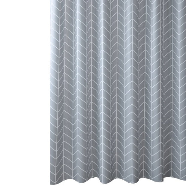 Waterproof Plaid Bathroom Curtain