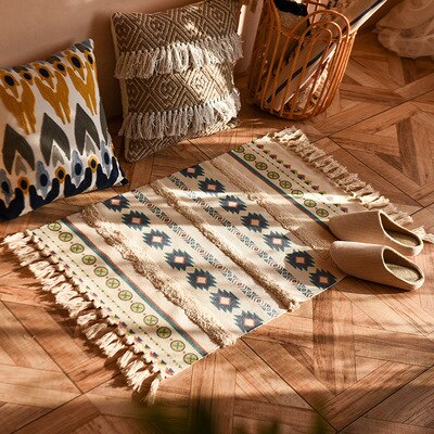 Bohemian Hand Woven Door Mat - Crystal Decor Shop