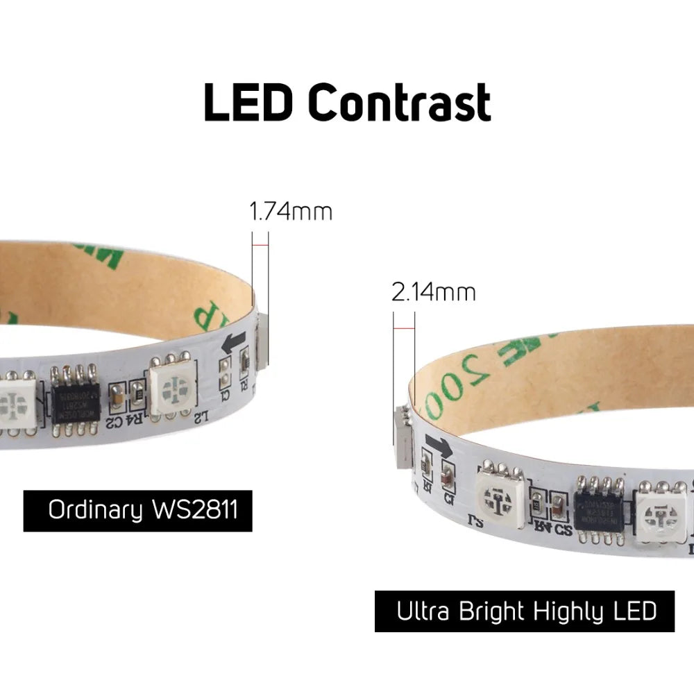 WS2811 RGB Led Strip Light - Crystal Decor Shop