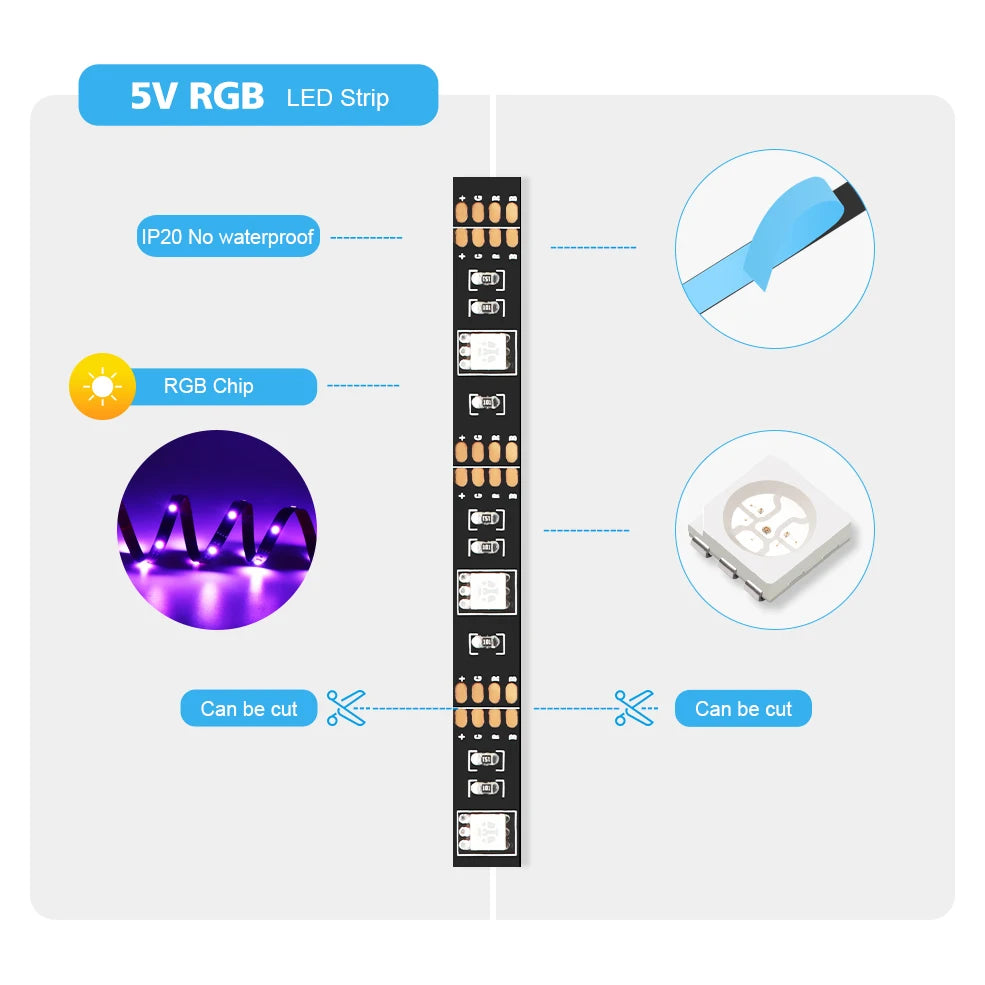 Smart Tuya Zigbee Led Strip Light - Crystal Decor Shop