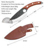 Stainless Steel Kitchen Boning Knife Fishing Knife Meat Cleaver