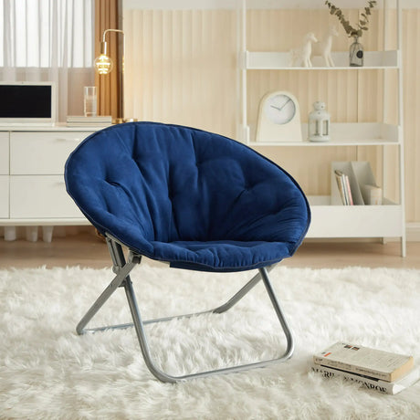 Soft Microsuede Saucer Chair - Crystal Decor Shop