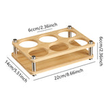 6 Holes Wooden Glass Holder