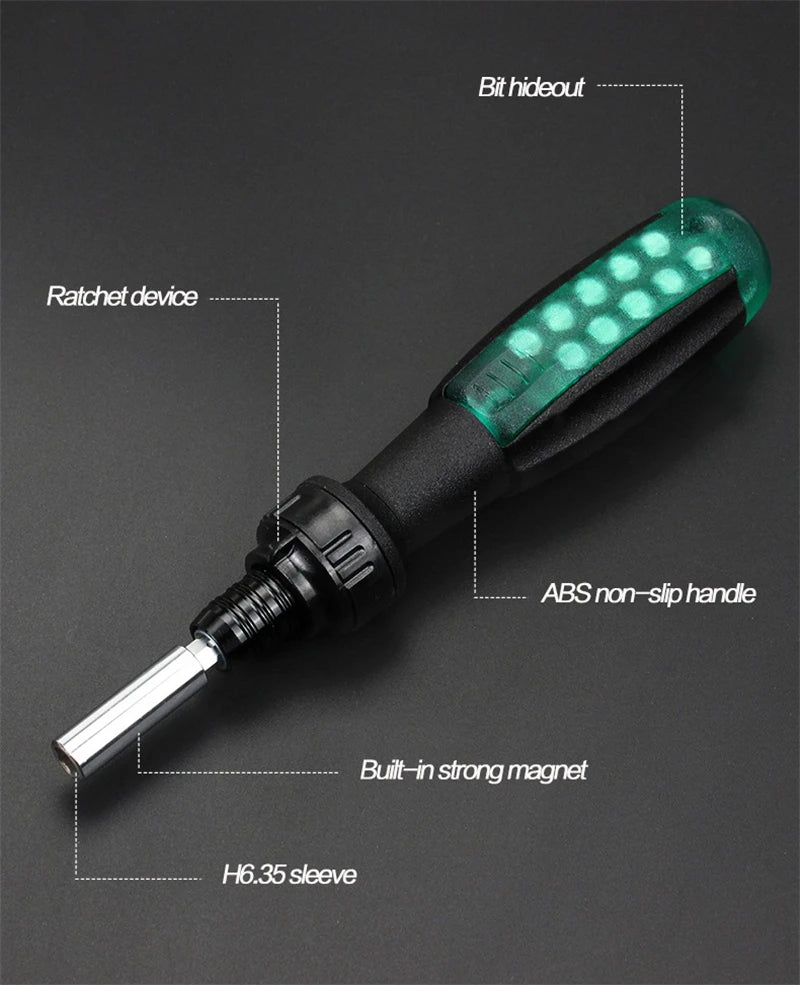 Magnetic Screwdriver Bit Set Hand Tools Phillips Screw Driver Multi-function Appliances Car Repair Kit Home Tool Accessories - Crystal Decor Shop