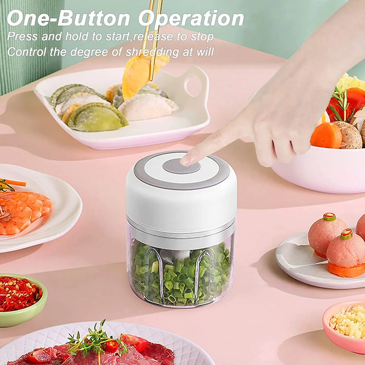 Electric Mini Garlic Chopper - Crystal Decor Shop