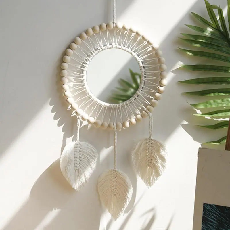 Wall Mirror Macrame Decorative Wall Mirror