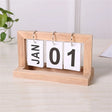 Wooden Perpetual Calendars Flip - Crystal Decor Shop