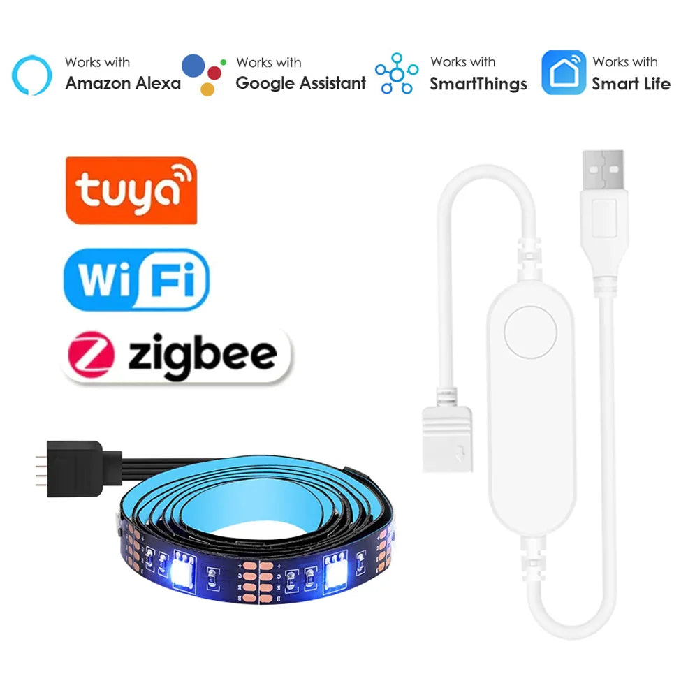 Smart Tuya Zigbee Led Strip Light - Crystal Decor Shop