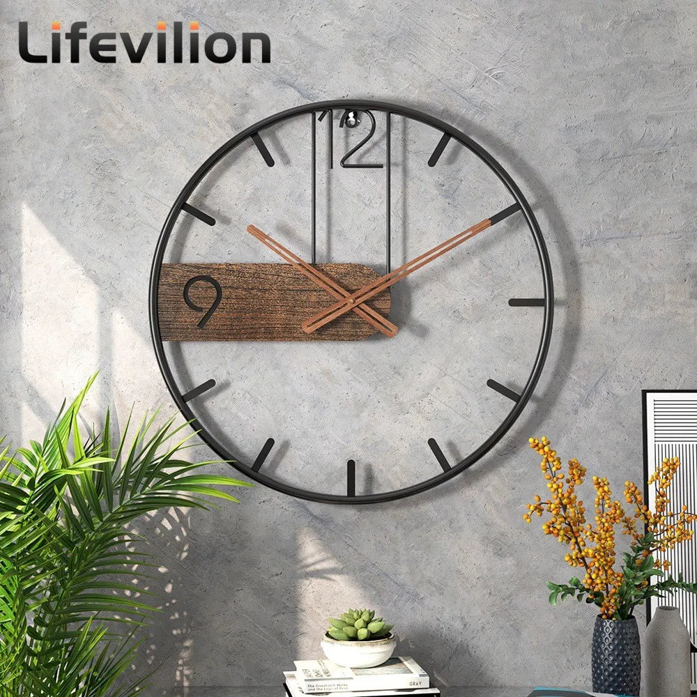 3D Iron Wall Clock - Crystal Decor Shop