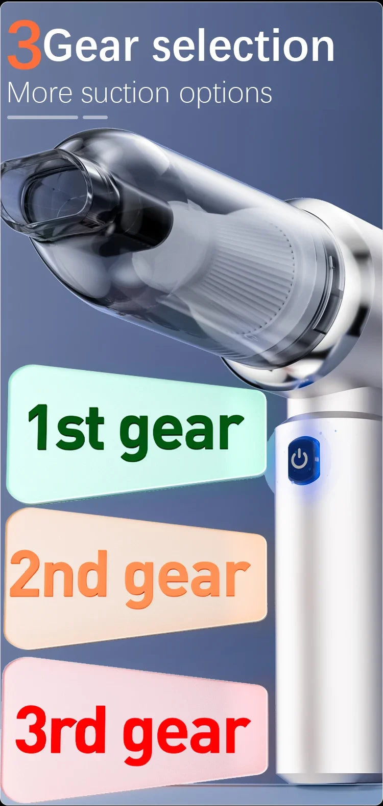 SZUK Vacuum Cleaner Car Wireless Handheld Home Portable Cleaning Mini Suction Powerful Machine Strong Appliance Auto Cleaners - Crystal Decor Shop