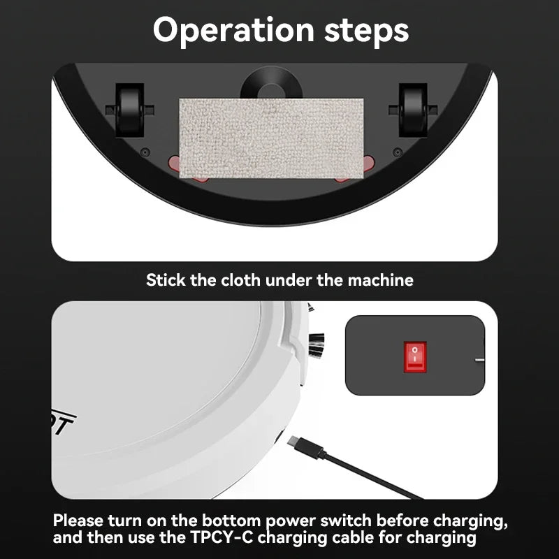 Fully Automatic Sweeping Robot Sweeper Suction Mopping Sweeping Machine Intelligent Home Appliance Kitchen Home Cleaning Robots - Crystal Decor Shop