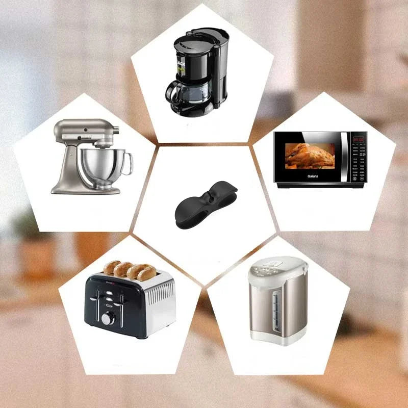 Silicon Cord Winder Cable Management Clip Organizer Tools for Air Fryer Coffee Machine Wire Fixer Kitchen Appliance Cable Holder - Crystal Decor Shop