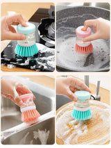 Kitchen Wash Pot Dish Brush Astronaut Washing Utensils with Automatic Soap Liquid Dispenser Household Cleaning Accessories