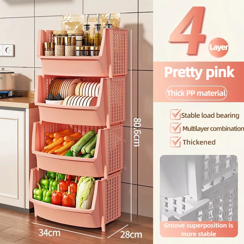 Home kitchen storage rack - Crystal Decor Shop