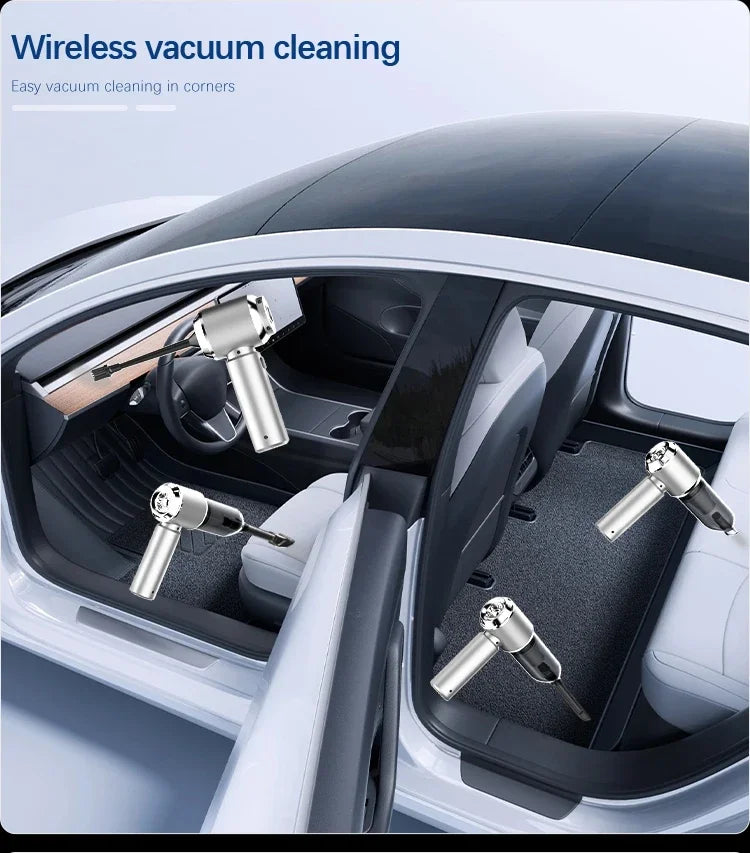 SZUK Vacuum Cleaner Car Wireless Handheld Home Portable Cleaning Mini Suction Powerful Machine Strong Appliance Auto Cleaners - Crystal Decor Shop