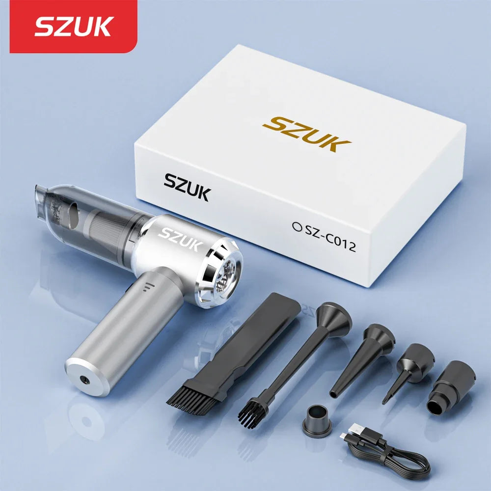 SZUK Vacuum Cleaner Car Wireless Handheld Home Portable Cleaning Mini Suction Powerful Machine Strong Appliance Auto Cleaners - Crystal Decor Shop
