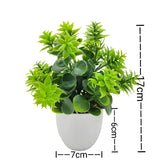 Artificial Bonsai Green Fake Plant - Crystal Decor Shop