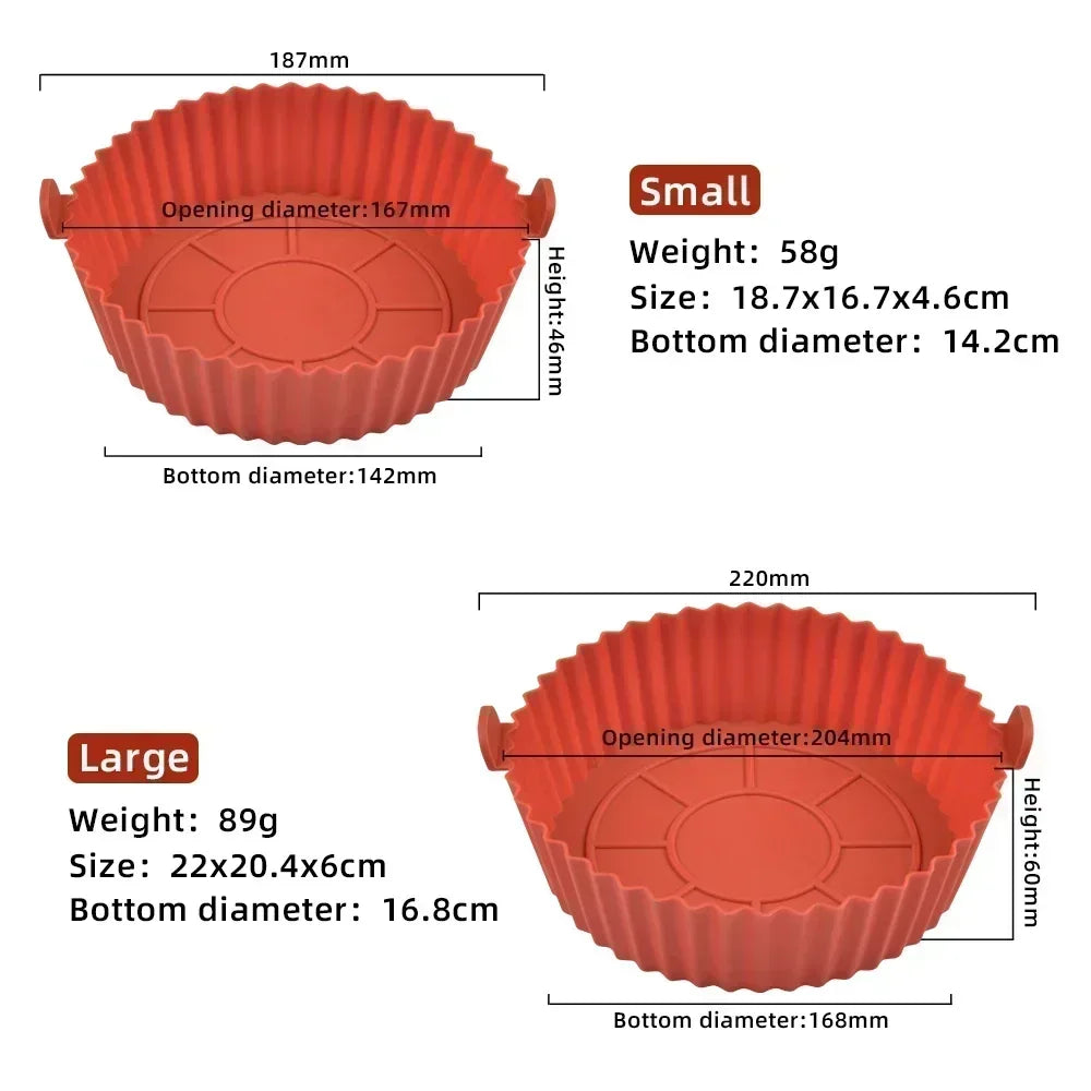 Silicone Basket Pot Tray Airfryer Liner - Crystal Decor Shop