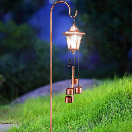 Retro Wind Chime Solar Lamp - Crystal Decor Shop