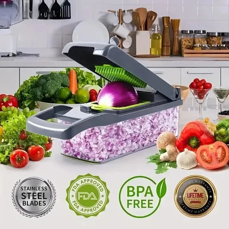 Multifunctional Vegetable Chopper Handle Food Grate