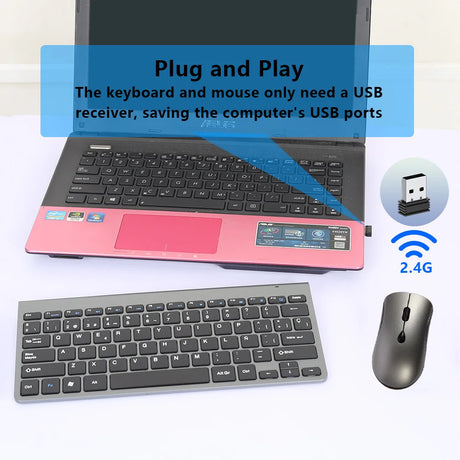 2.4G Wireless Keyboard and Mouse - Crystal Decor Shop