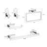 Bathroom Accessories Set Matte Black Wall Shelf - Crystal Decor Shop