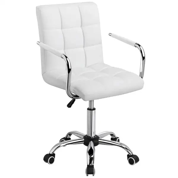 Faux Leather Swivel Office Chair - Crystal Decor Shop