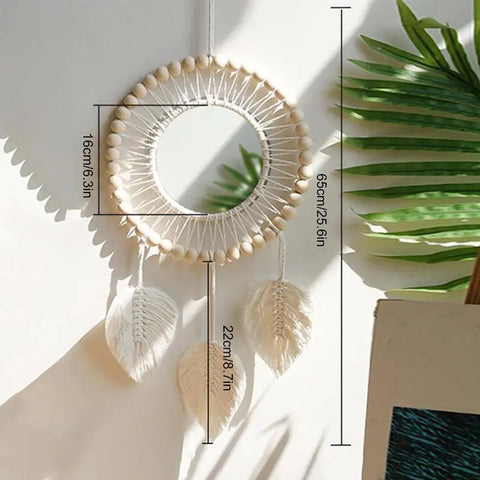 Wall Mirror Macrame Decorative Wall Mirror