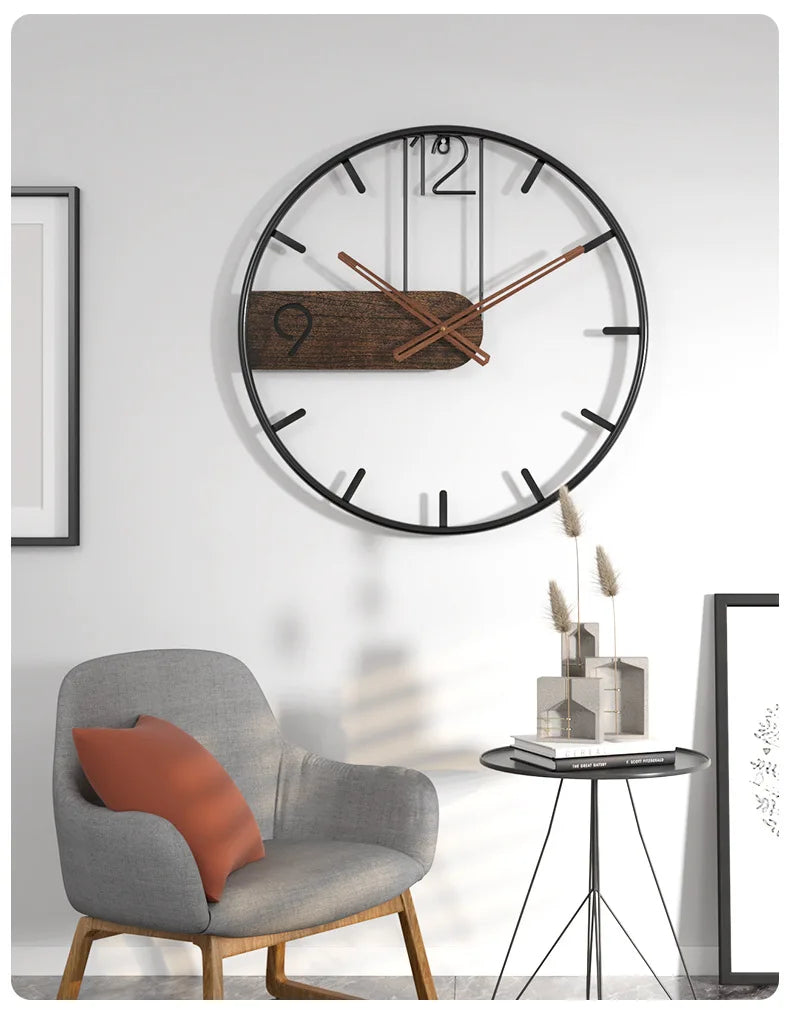 3D Iron Wall Clock - Crystal Decor Shop