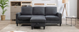 Sectional Couches for Living Room, L-Shaped Couch 3 Seats Sofas with Storage Chaise & 2 Cup Holders, Small Sofa for