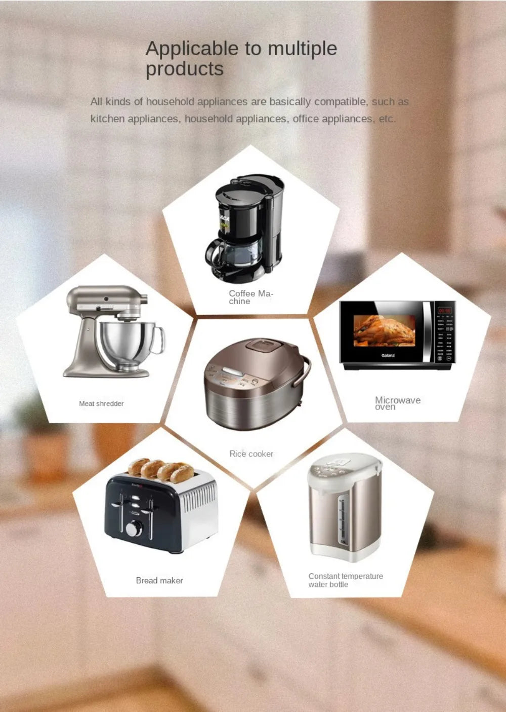 Kitchen Appliance Cable Organizer Storage Household Rice Cooker Wire Storage Punch-free Holder Household Power Cord Organizer
