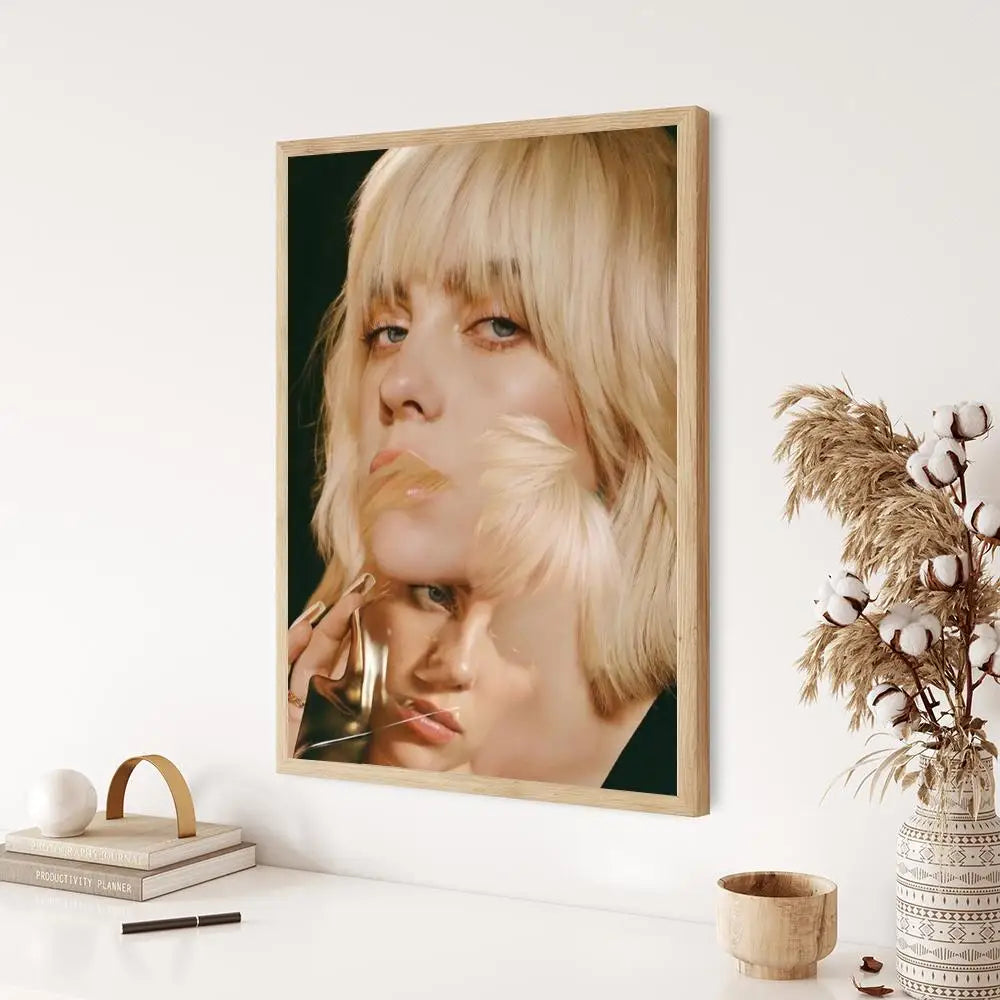 B-Billie E-Eilish Hot Singer  Poster - Crystal Decor Shop