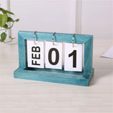 Wooden Perpetual Calendars Flip - Crystal Decor Shop