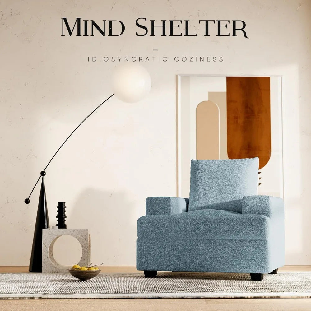 Couches for Living Room, 89" Sofa Couch with Extra Deep 3 Seats, Tool-Free Setup Sofa Bed, Modern Cotton Chenille Fabric Sleeper