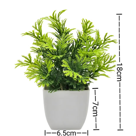 Artificial Bonsai Green Fake Plant - Crystal Decor Shop