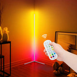 Voice Control RGB Corner Floor Lamp - Crystal Decor Shop