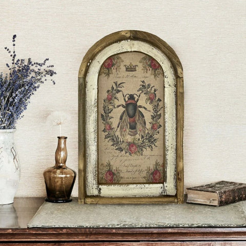 Vintage Wooden Art Plaque