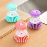 Kitchen Wash Pot Dish Brush Astronaut Washing Utensils with Automatic Soap Liquid Dispenser Household Cleaning Accessories