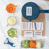 9 in 1 Vegetable Cutter Multi-Functional Potatoes Manually Cut Shred Slicer Grater Kitchenware Acceesories Tools - Crystal Decor Shop