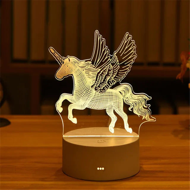 Romantic Love 3D Acrylic Led Lamp - Crystal Decor Shop