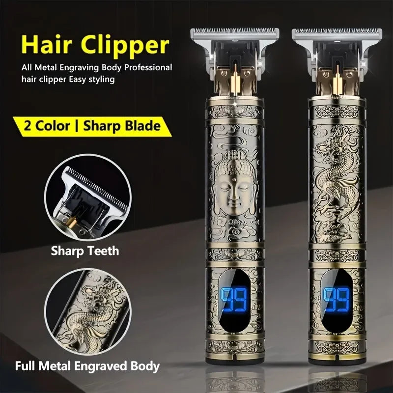 LCD Display T9 Electric Hairber 0mm Shaver Hair Trimer Home Appliances Travel Barber Razors Shaving Machine for Men Trimmer Man - Crystal Decor Shop