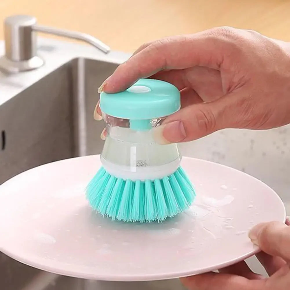 Kitchen Wash Pot Dish Brush Astronaut Washing Utensils with Automatic Soap Liquid Dispenser Household Cleaning Accessories