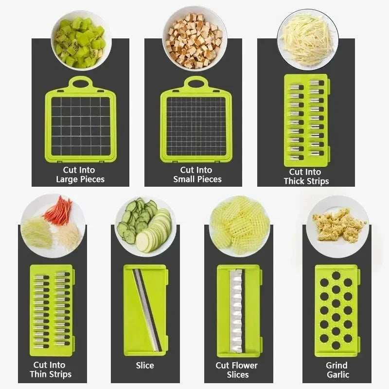 Multifunctional Vegetable Chopper Handle Food Grate