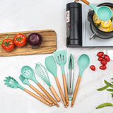 12Pcs Silicone Cooking Utensils - Crystal Decor Shop