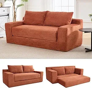 70.78" Loveseat Sofa, Comfy Deep Seat, Modern Small Corduroy Couch for Living Room, Bedroom, Apartment, Home Office, No Assembly