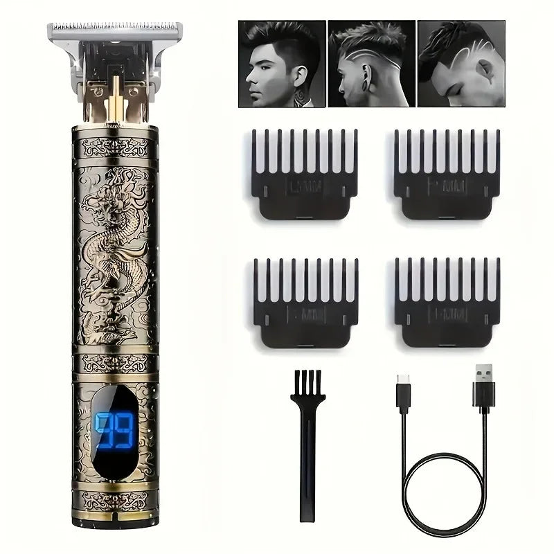 LCD Display T9 Electric Hairber 0mm Shaver Hair Trimer Home Appliances Travel Barber Razors Shaving Machine for Men Trimmer Man - Crystal Decor Shop